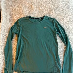 Nike Teal Long Sleeve Athletic Top